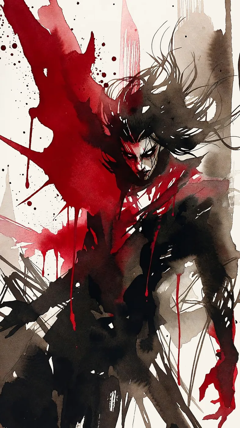 Ancient Betrayal — original vampire watercolour by Umbral Vein