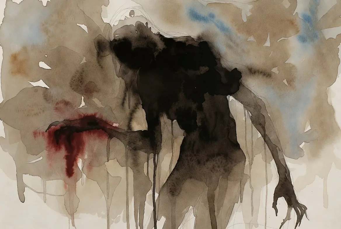 Lasombra, I — original vampire watercolour by Umbral Vein