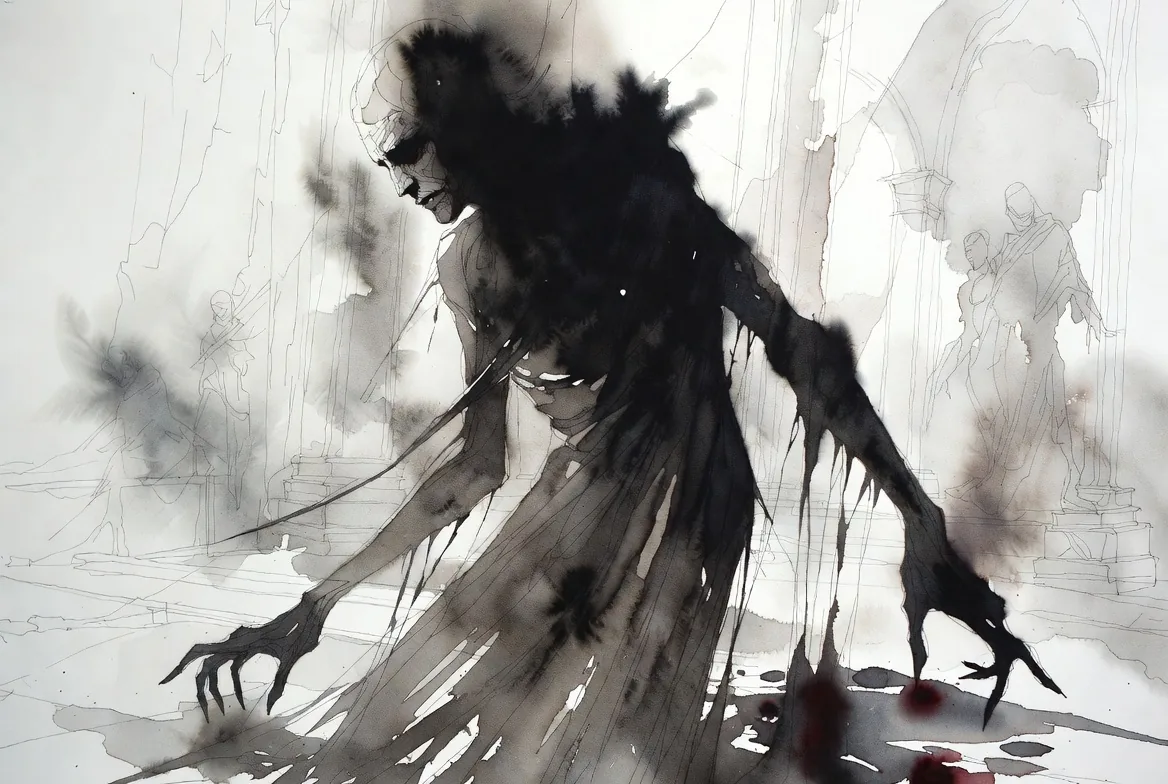 Lasombra, II — original vampire watercolour by Umbral Vein
